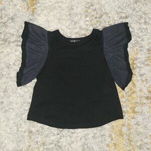 Black puffy sleeve top